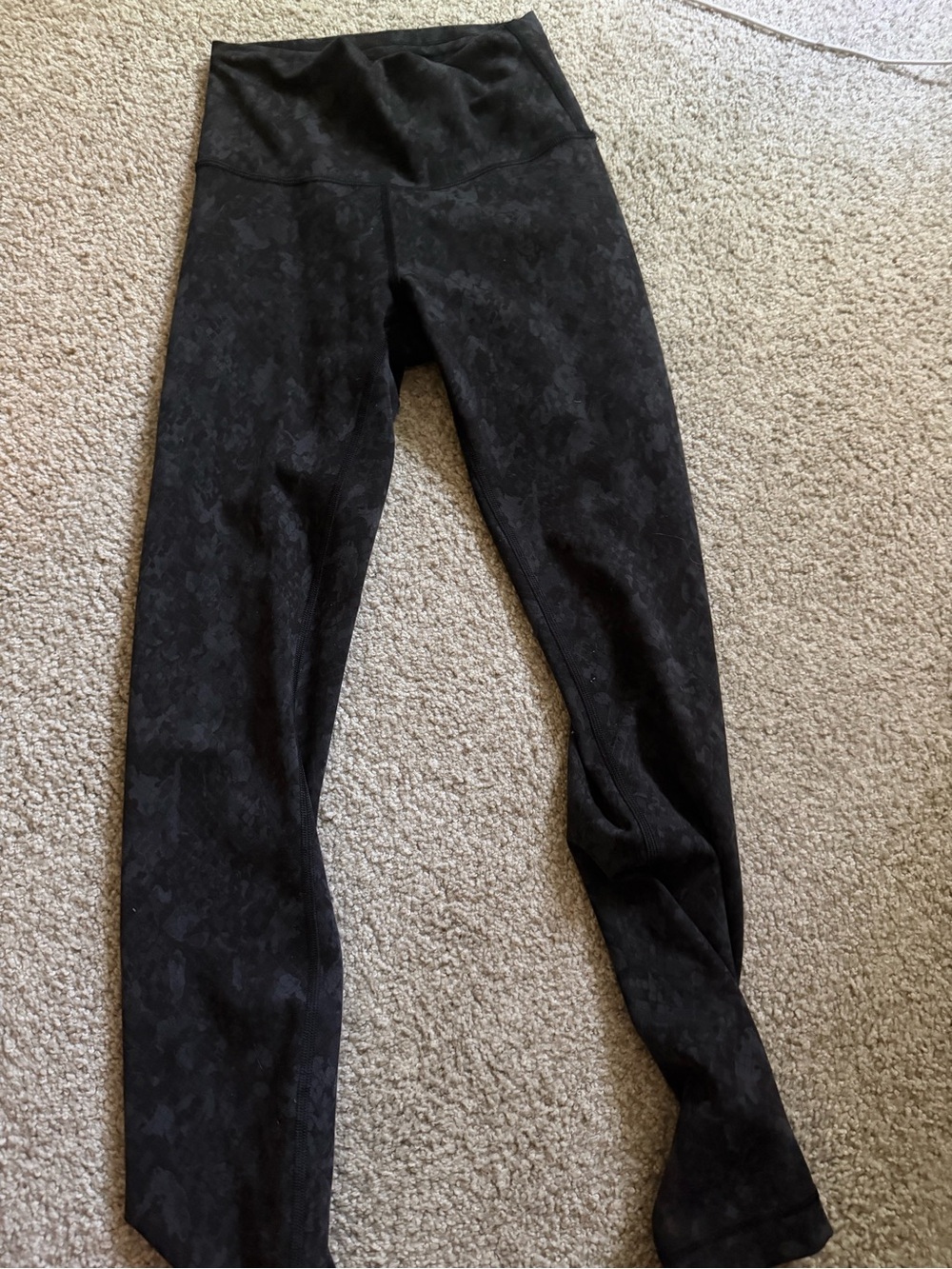 lululemon athletica Black High-Waist Textured Leggings